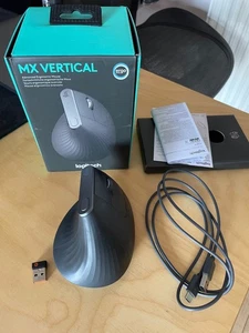 Logitech MX Pionowa ergonomiczna mysz bezprzewodowa Bluetooth 4000 DPI czarna - Zdjęcie 1 z 7