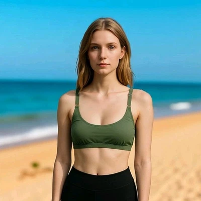 J. Crew Heritage 比基尼上衣女式大圆领衬里 XS BX611 全新带标签 — 第 1/4 张图片