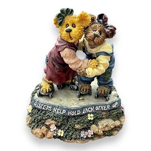 Boyds Bears Jackie & Leigh Sisters Help Each Other Up Music Box Figure - Picture 1 of 12