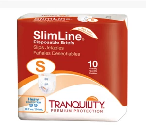 Slip monouso per adulti 40ct Tranquility SlimLine con linguette - Taglia Small - Foto 1 di 1
