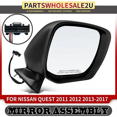 Espejo retrovisor plegable manual para pasajeros con ajuste térmico y eléctrico para Nissan Quest 11-17 Foto 1 de 4
