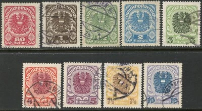 Libro Blanco Brazos AUSTRIA Sc#238-247 1920-21 Completo Usado (ab)  Foto 1 de 2