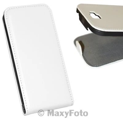 CUSTODIA PRESTIGE BOOK CASE SLIM FLIP COVER LIBRO VERTICALE  HTC DESIRE C BIANCA - Immagine 1 di 4