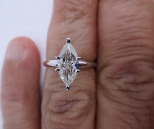 14K Gold Diamond Engagement Ring Center=1.20 Carat H-SI3 Enhanced Value=$10,950 - Picture 1 of 11