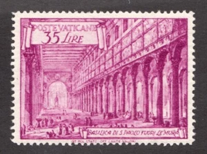1949 Vatican City Sc# 129 - 35 Lire, Basilica, St. Paul, MH Cv$45 - Picture 1 of 1