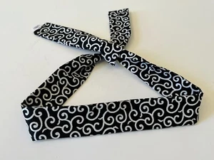 Japanese Hachimaki Headband 38"x 1.25" Black Karakusa Sushi Chief, Sports - Picture 1 of 3