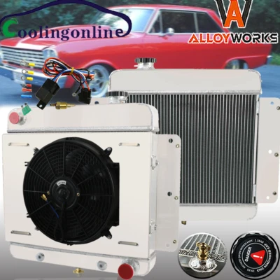 4-CORE RADIATOR SHROUD FAN FITS 62 63 64 75 66 67 CHEVROLET CHEVY II NOVA#DPI255 - Image 1 of 4