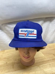 Rare Vintage Greyhound CanadaBus Trucker Hat Mesh K-Brand Sew on Patch Logo Blue - Picture 1 of 11