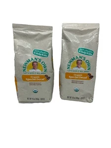 NEWMAN'S OWN ORGANIC SPECIAL ENTKOFFEINIERTER GEMAHLENER KAFFEE 2 Beutel je 10 Unzen Ablaufdatum 02/2026 - Bild 1 von 2