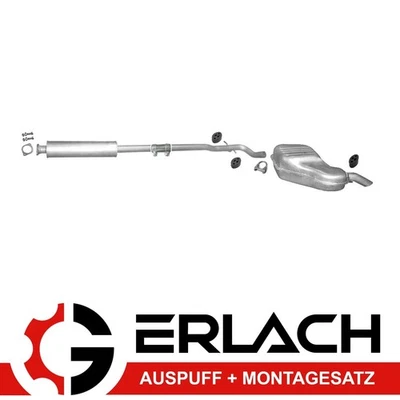 Pot d'échappement pour Volvo S60 2.4i hayon 2003-06/2004 système d'échappemen... - Photo 1/2