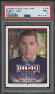2020 Leaf Decision #546 Hunter Biden Anteprima (/10) (PSA 9) - Foto 1 di 1