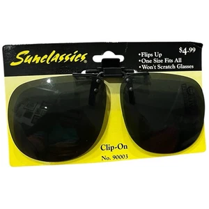 Vintage Sunclassics Clip On Sonnenbrille Flip Up Neu aus altem Lagerbestand UV-Schutz Sonnenschirme - Bild 1 von 4