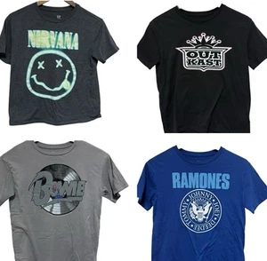 GAP Teen TShirts Boys L 10 Band Concert Tee Short Sleeve Crew Neck Set of 4 - Picture 1 of 9