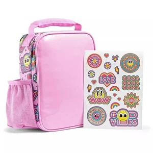 Fit & Fresh DIY Hayden Lunch Bag Insulated Sticker Edition - Pink Size 7x10x3 - Picture 1 of 5