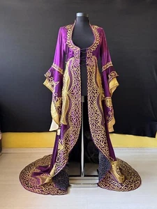 Caftán púrpura tradicional vintage, vestido de caftán Bindalli, modelo otomano Bindalli - Imagen 1 de 10