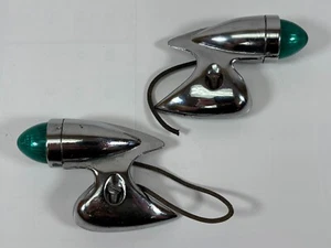 Cushman, Harley Davidson, Indian, Whizzer 6 Volt Extra Lights Accessory Green - Picture 1 of 12