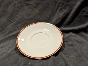 Toscany "Tabouret" Fine China, Replacement Saucer, Rust & White - PRE-OWNED - Picture 1 of 12