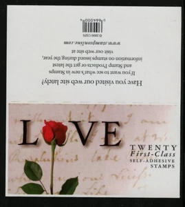 US 3496a, 2001 (34c) LOVE, ($6.80) BKLT PANE OF 20, MNH (US1480K) - Picture 1 of 2