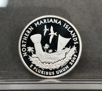 2009-S 25c Northern Mariana Islands ~ 90% SILVER ~ PROOF SILVER QUARTER - Image 1 of 2
