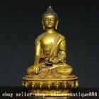 7.8" Old Tibet Tibetan Buddhism Bronze Gilt Shakyamuni Amitabha Buddha Statue