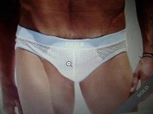 VINTAGE, RUFSKIN "AMIR" MESH SLIP, GR. LG BLAU-WEISS, SELTENES SAMMLERSTÜCK - Bild 1 von 6