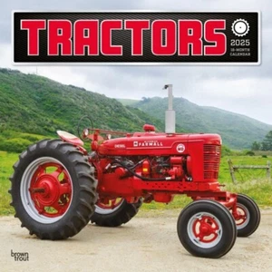 2025 Calendar Tractors 16-Month Square Wall Browntrout BT77868 - Picture 1 of 9