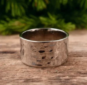 Anillo destacado de plata esterlina 925 con banda sólida hecha a mano para hombre y mujer todas las tallas - Imagen 1 de 8
