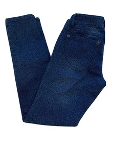 Size 7 Jolt Jeans Dark Blue Animal Print Pattern Slim Leg Junior Women's - Picture 1 of 6