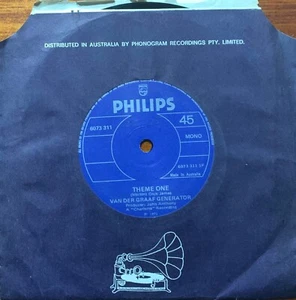 Van Der Graaf Generator - Theme One / W Rare 1972 Prog Oz 45 - Picture 1 of 2