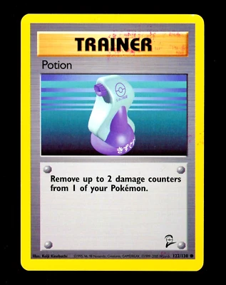 2000 Pokemon POTION Base Set 2 Edition INK ERROR Non Holo MISPRINT Card WotC NM - Image 1 of 2