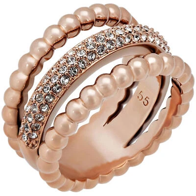 Anillo para mujer Swarovski cristales clic y burbuja triple hilo, talla 7 5143793 Foto 1 de 4