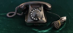 VINTAGE RETRO YUGOSLAVIAN Telephone Iskra ATA 12 BLACK bakelite Rottary Phone - Picture 1 of 11
