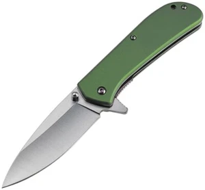 MTech Assisted Folding Knife 3.25" Stainless Steel Blade Green Aluminum Handle - Picture 1 of 1