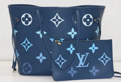 Louis Vuitton Empreinte Monograma Gigante Neverfull MM Degradado Azul Foto 1 de 4