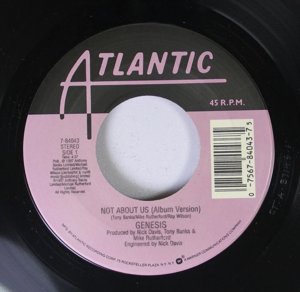 90'S 45 Genesis - Not About Us (Album Version) / Turn It On Again (Live) On Atla - Imagem 1 de 2