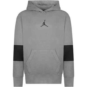 Jordan Boys' Core Performance Air Jordan Thermal Dri-Fit Hoodie Grey Medium - Picture 1 of 5