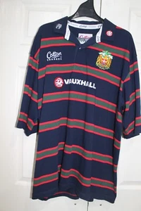 COMO NUEVO TOP JERSEY AZUL MARINO DE RUGBY LEICESTER VINTAGE DE ALGODÓN TRADERS TALLA XL - Imagen 1 de 4