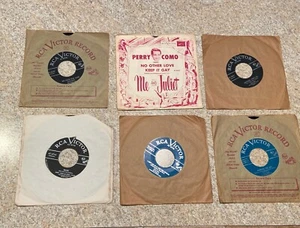 Lot of 6 Perry Como on 45 RPM Vinyl 7" Records - Picture 1 of 6
