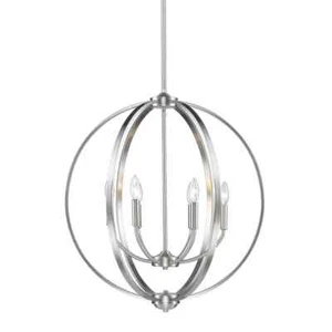 Golden Lighting 26 in. Colson PW 6-Light Pewter Globe Cage Chandelier - Picture 1 of 5