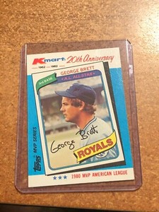 1982 Topps Baseball K-Mart 20th Anniversary # 38 1980 AL MVP George Brett