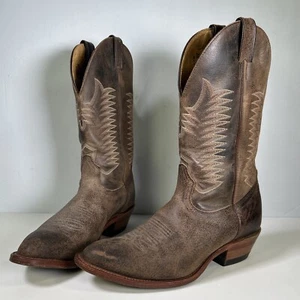 Boulet 1087 Men's Cowboy Boots 10 EEE Selvaggio Leather 13" Shaft Almond Toe - Picture 1 of 12