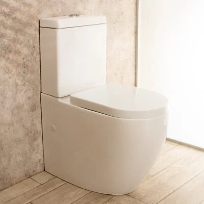 WC con Cassetta Esterna Vortix Senza Brida con Sedile e Copri Vaso L34xP61xA81cm - Immagine 1 di 4