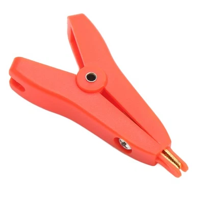 Red 10Pcs Crocodile Clip Positive Negative Test Gold Plated Brass Connector 25mm - Image 1 of 4