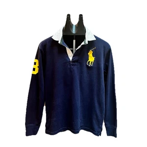 Ralph Lauren Polo Boys Long Sleeve Navy Polo Shirt - L (14/16) - Picture 1 of 3
