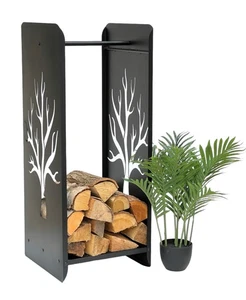 Estante de leña para chimenea interior metal 1470 soporte de leña para chimenea 100 cm soporte de leña para chimenea chimenea - Imagen 1 de 8