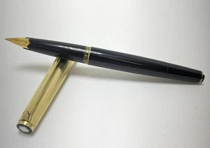 Vecchia penna stilografica Montblanc 1246 | nera | pennino oro 750 #G4 - Foto 1 di 9