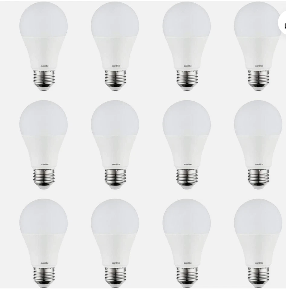 Sunlite LED A19 Bulbs Non-Dimmable, 14 Watt, Medium Base, Super WH 1 Pack of 12 - Image 1 of 1