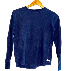 Gap Navy Long Sleeved Waffle Shirt Size 12 Boy - Picture 1 of 3