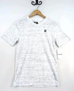 Hurley Boys Large White V-Neck T-Shirt Short Sleeve  - Picture 1 of 3