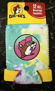 Buc-ee's Travel Center Tie Dye Can Beverage Insulator New Bucky Beaver Logo 12oz - Picture 1 of 7